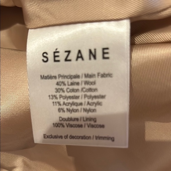 Sezane Bowie Coat Blush Pink Wool - Picture 3 of 8